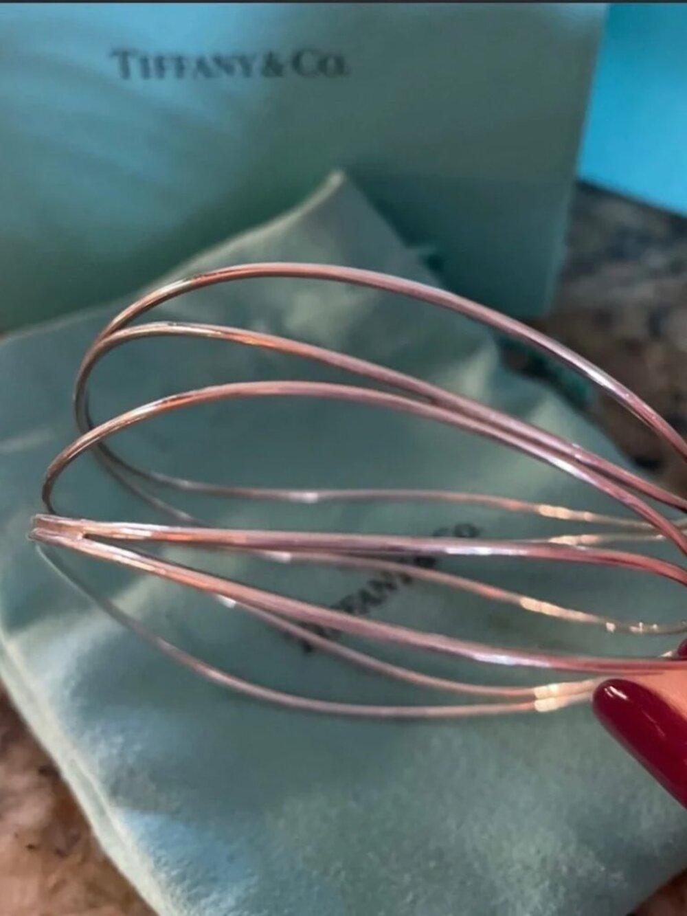 $1900 Tiffany & Co. Elsa Peretti Wave Five-row Bangle